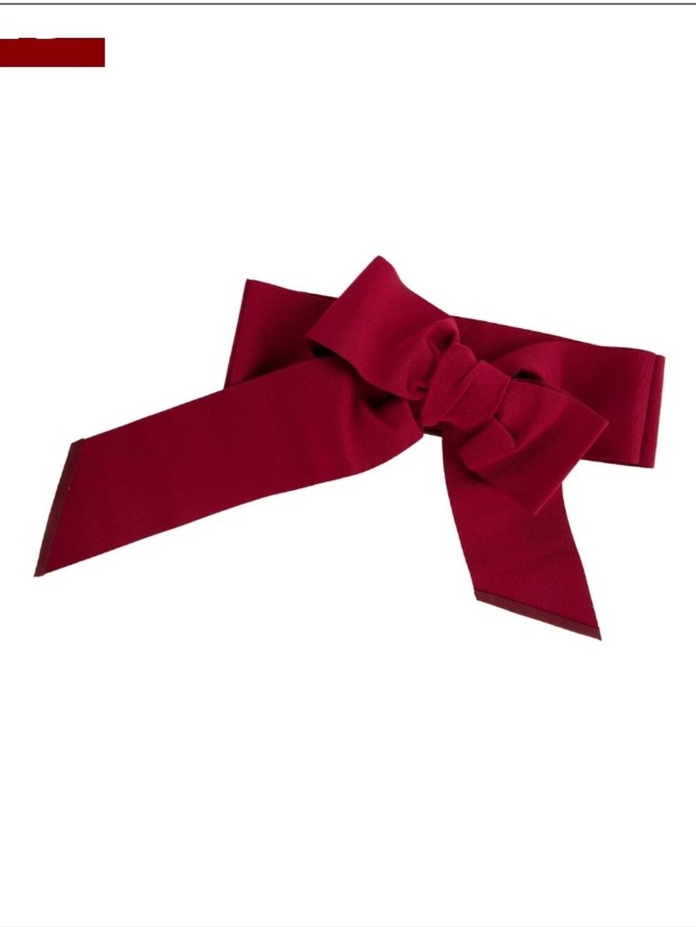 Johanna Ortiz Burgundy Bow Sash Belt